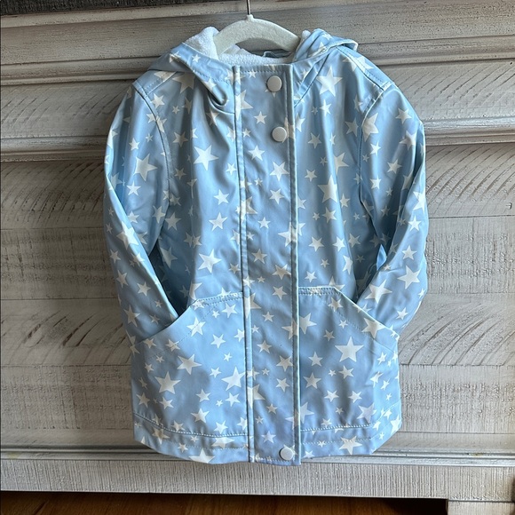 Blue Star Patterned Hooded Jacket sz 2/3 - Picture 3 of 4
